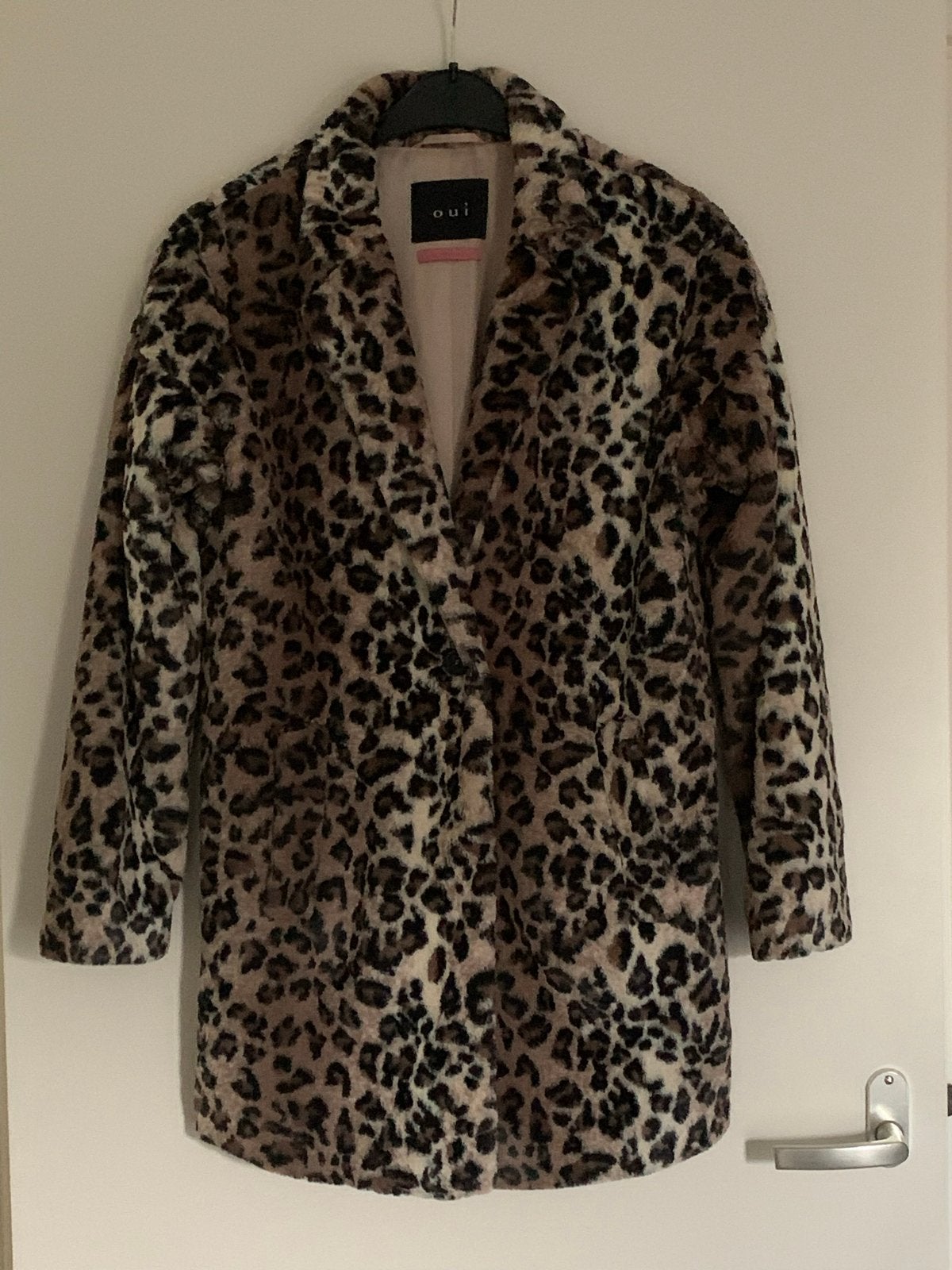 Oui panterprint jas - Maat 34 (XS) maar valt als een S., Ophalen of Verzenden, Zo goed als nieuw, Maat 34 (XS) of kleiner, Meerkleurig