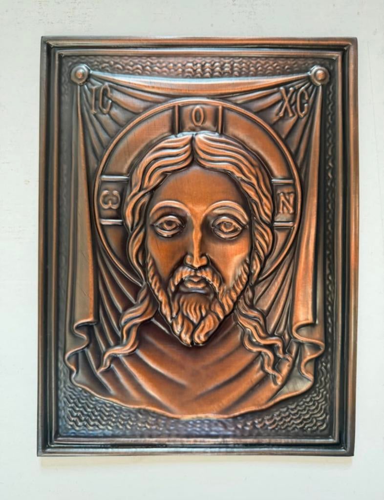vintage decorative plaque titled “Holy Face of Jesus”, Antiek en Kunst, Ophalen of Verzenden