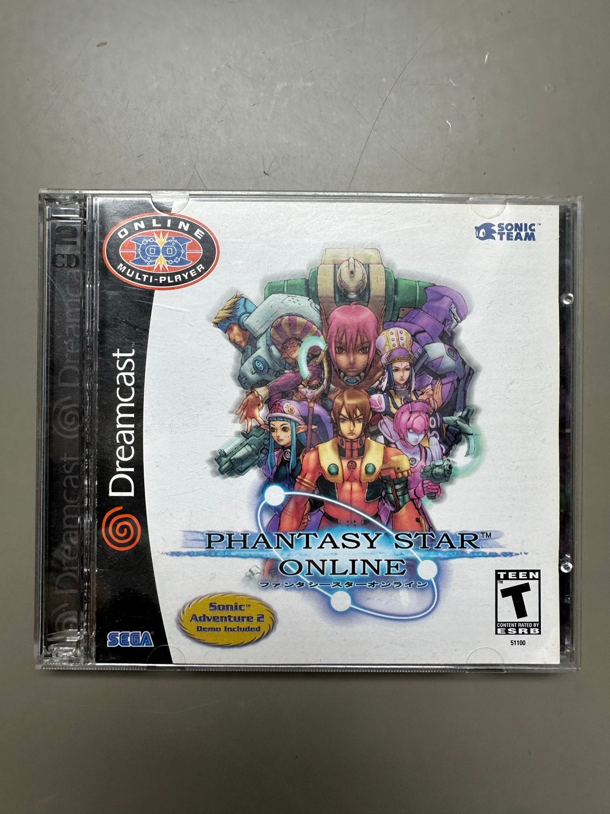 Phantasy Star Online Dreamcast (NTSC-U) met Sonic Demo, Spelcomputers en Games, Online, Gebruikt, Ophalen of Verzenden, Role Playing Game (Rpg)