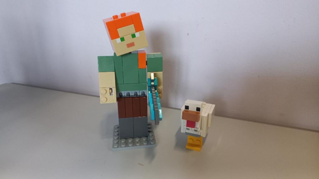lego minecraft 21149 Minecraft Alex BigFig with Chicken, Minecraft, Lego, Ophalen of Verzenden, Zo goed als nieuw