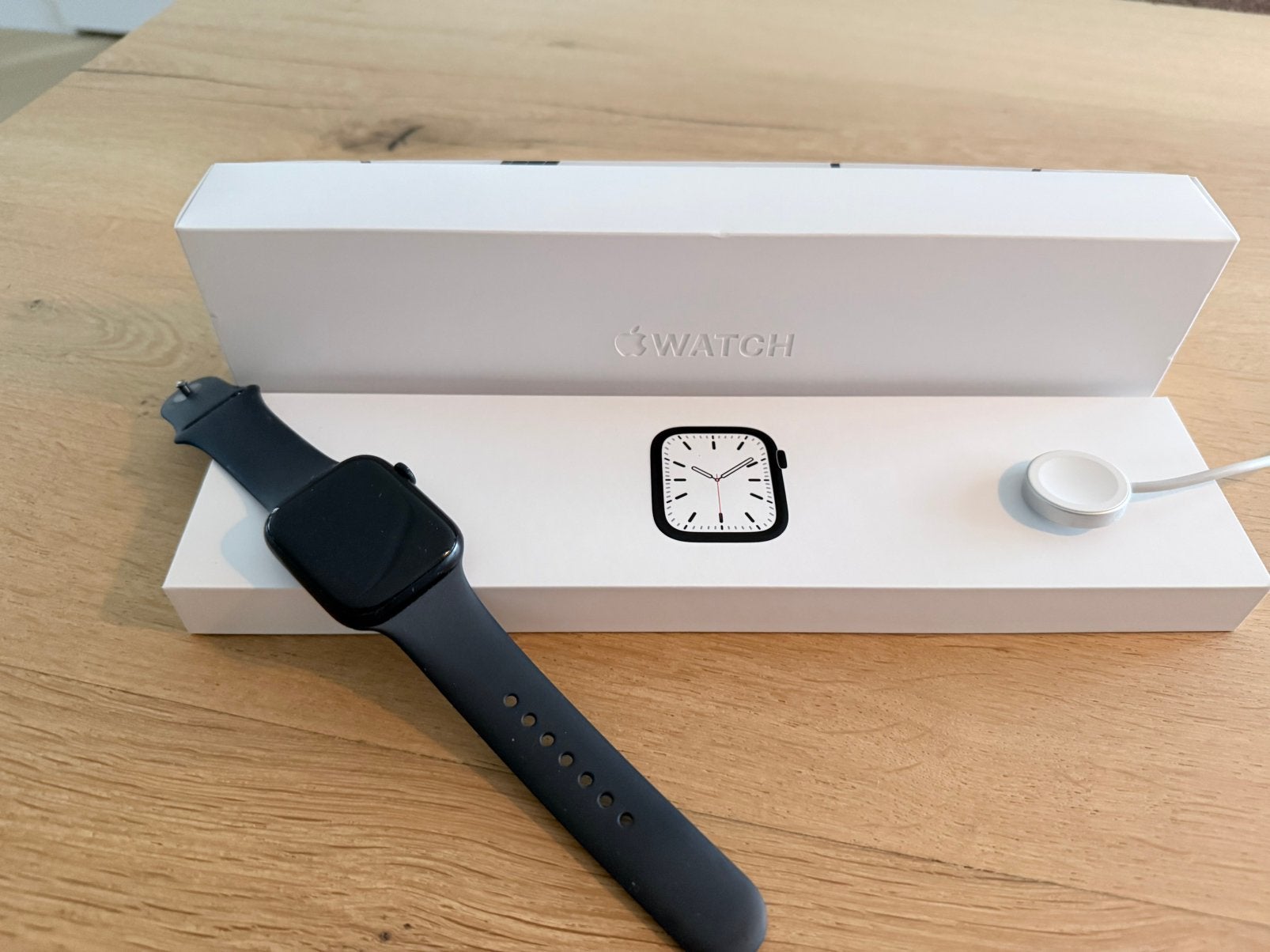 Apple Watch Series 7 Midnight Aluminium 45mm, Sieraden, Tassen en Uiterlijk, Smartwatches, Afstand, Zwart, IOS, Ophalen of Verzenden