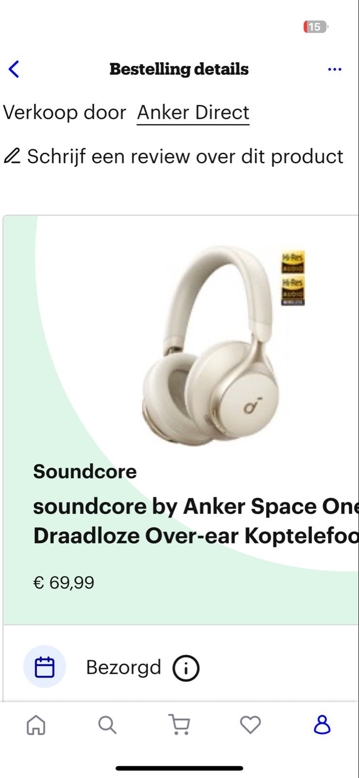 Soundcore by Anker Space One Draadloze Over-ear Koptelefoon, Overige merken, Ophalen of Verzenden, Zo goed als nieuw, Over oor (circumaural)