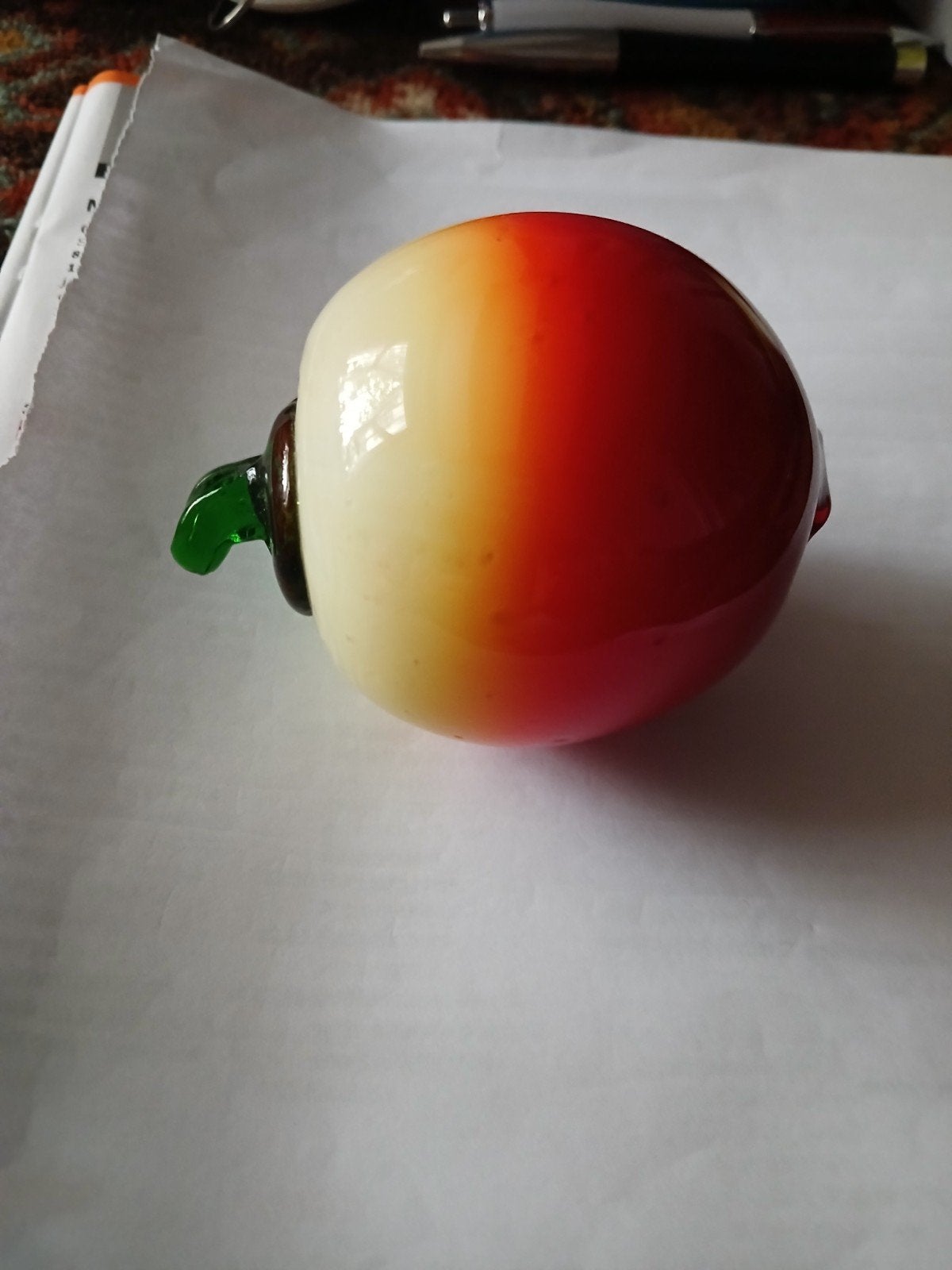 murano glas perzik, Ophalen of Verzenden, Zo goed als nieuw, Overige typen