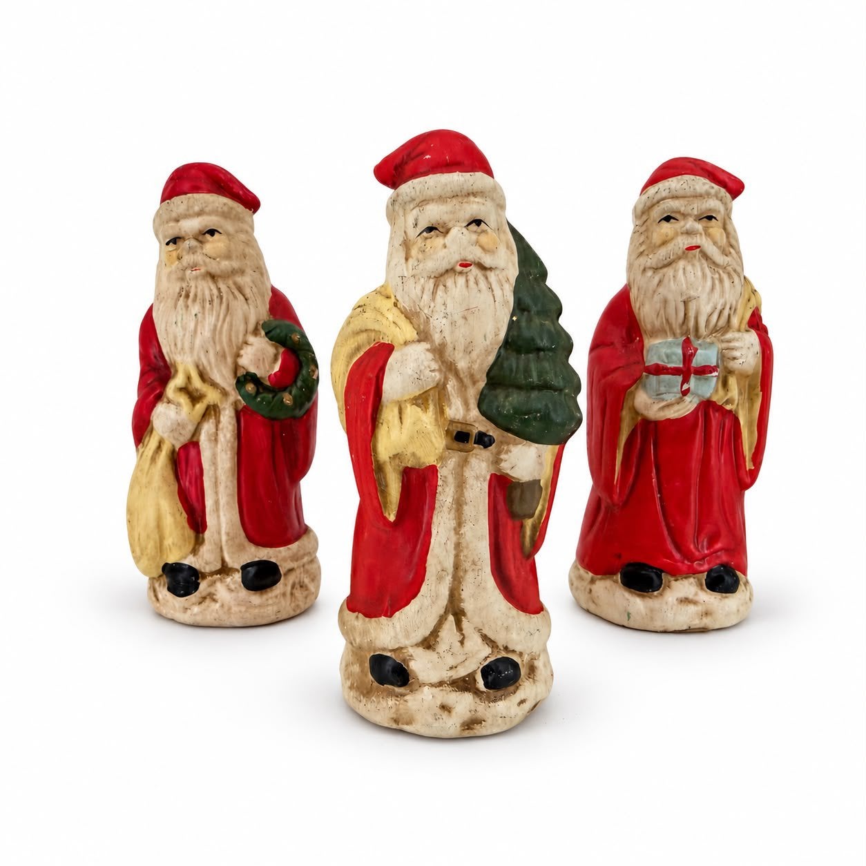 Set van 3 kerstmannen – nostalgische kerstdecoratie, Diversen, Ophalen of Verzenden, Zo goed als nieuw
