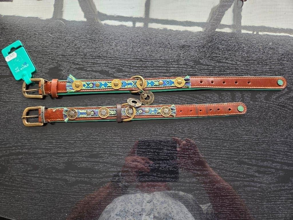 DWAM Boho Juan hondenhalsband, Dieren en Toebehoren, Ophalen of Verzenden, Handgemaakt, Zo goed als nieuw