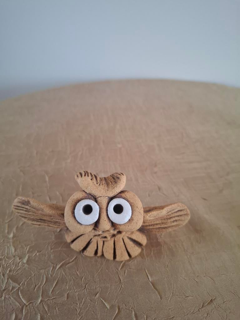 Leuke uil van klei - handgemaakt, Ophalen of Verzenden