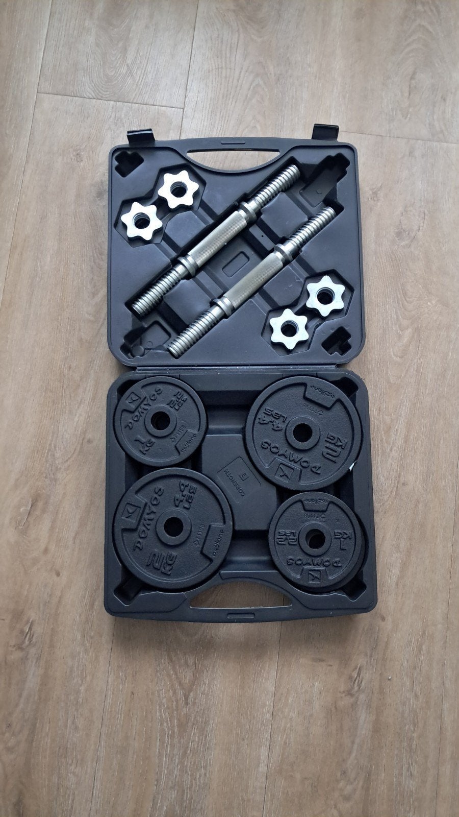 Complete verstelbare dumbbellset met koffer, Sport en Fitness, Fitnessmaterialen, Ophalen, Zo goed als nieuw, Dumbbell