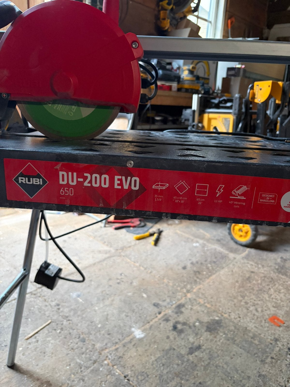 Rubi tegelzaag nat DU-200 EVO, Ophalen, Zo goed als nieuw, 600 tot 1200 watt, Overige typen