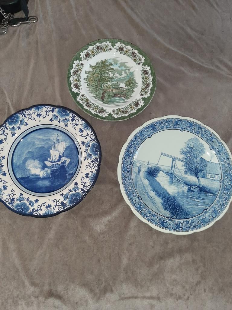 3 Mooie porseleinen borden., Ophalen of Verzenden