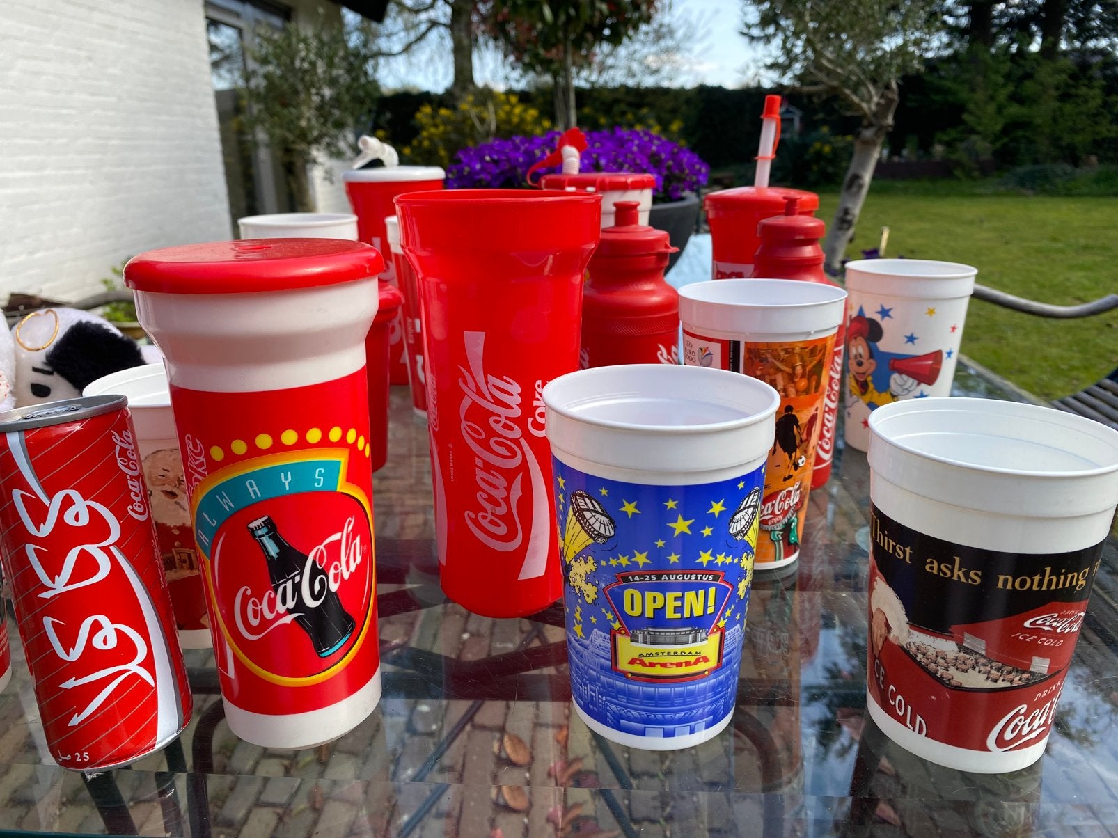Coca cola collectie bekers jaren 80, Ophalen of Verzenden, Gebruiksvoorwerp