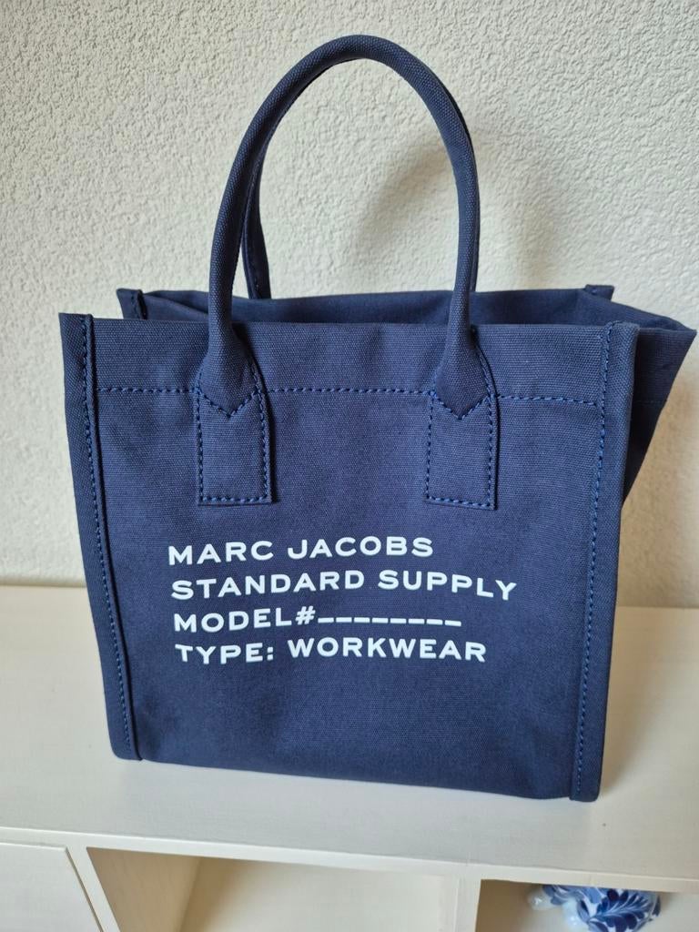 Marc Jacobs Workwear Tote Bag - Donkerblauw Canvas, Sieraden, Tassen en Uiterlijk, Tassen | Damestassen, Ophalen of Verzenden