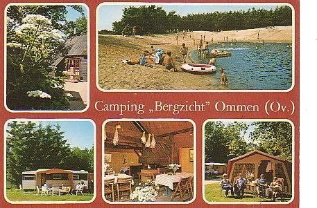 Ansichtkaart 	Giethmen - Ommen	Bergzicht	Camping	5-luik, Verzenden, 1960 tot 1980, Gelopen, Overijssel