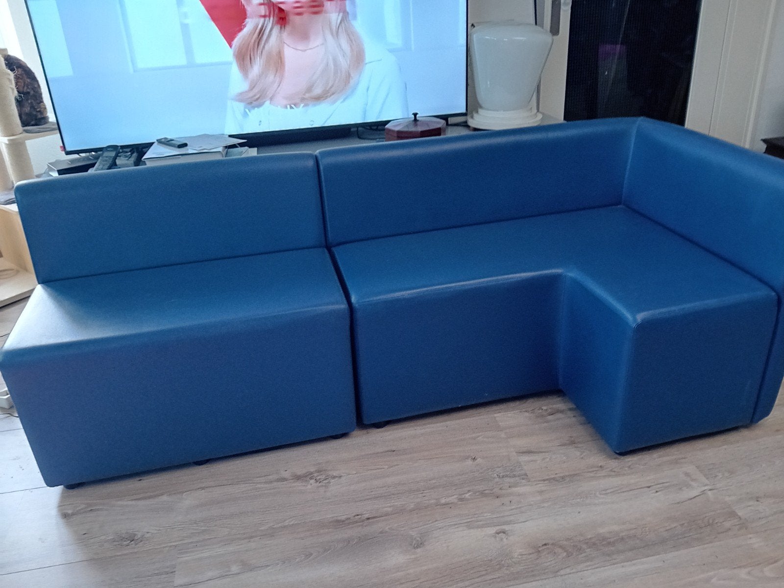 6 Mooie blauwe zitelementen / bankjes Johanson Design, Ophalen, Overige materialen, Gebruikt, Blauw