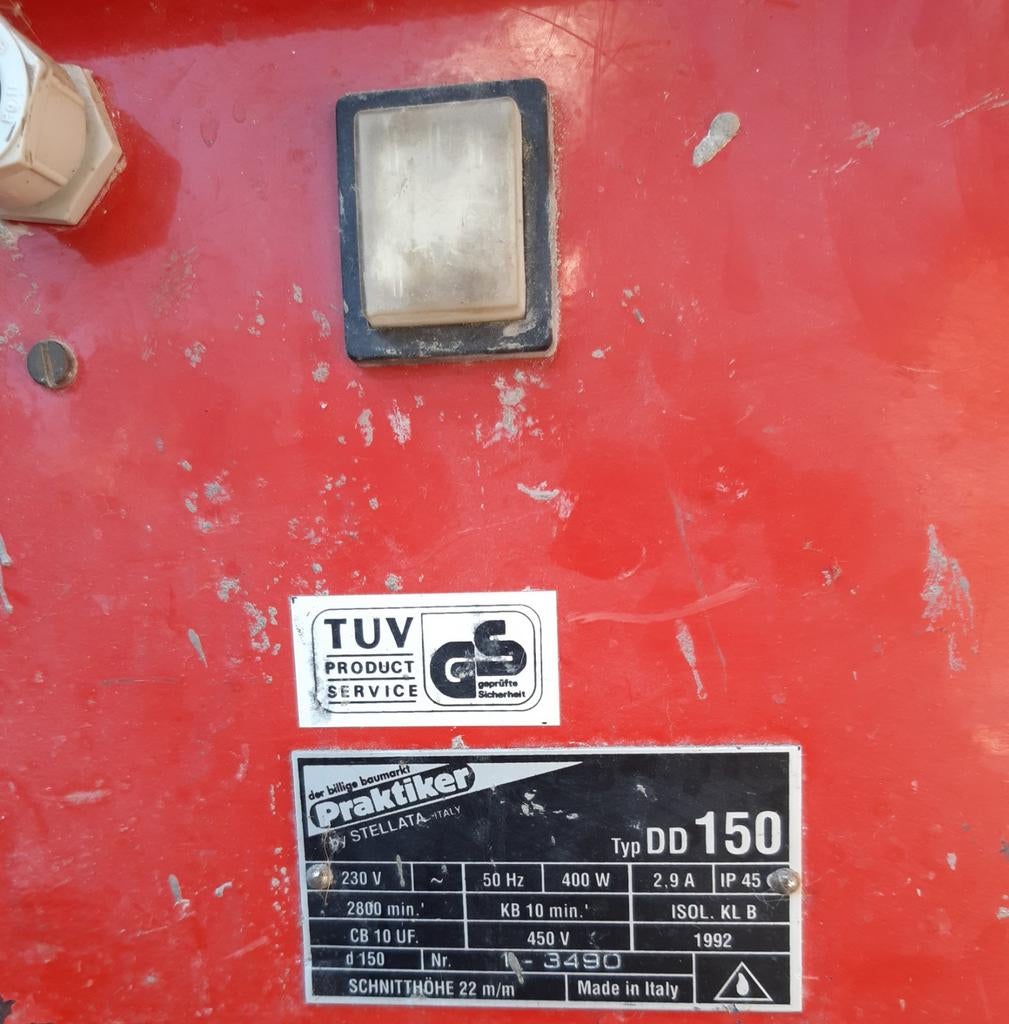 Praktiker Tegelzaag DD 150 - Compact en Krachtig, Ophalen, Minder dan 30 mm, Gebruikt, Praktiker