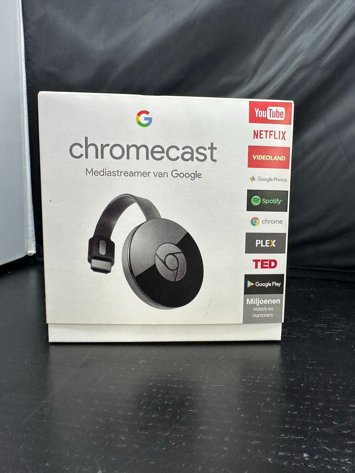 Google Chromecast Mediaspeler 2e gen -Stream films en series, G, Verzenden, Zo goed als nieuw, Zonder harde schijf