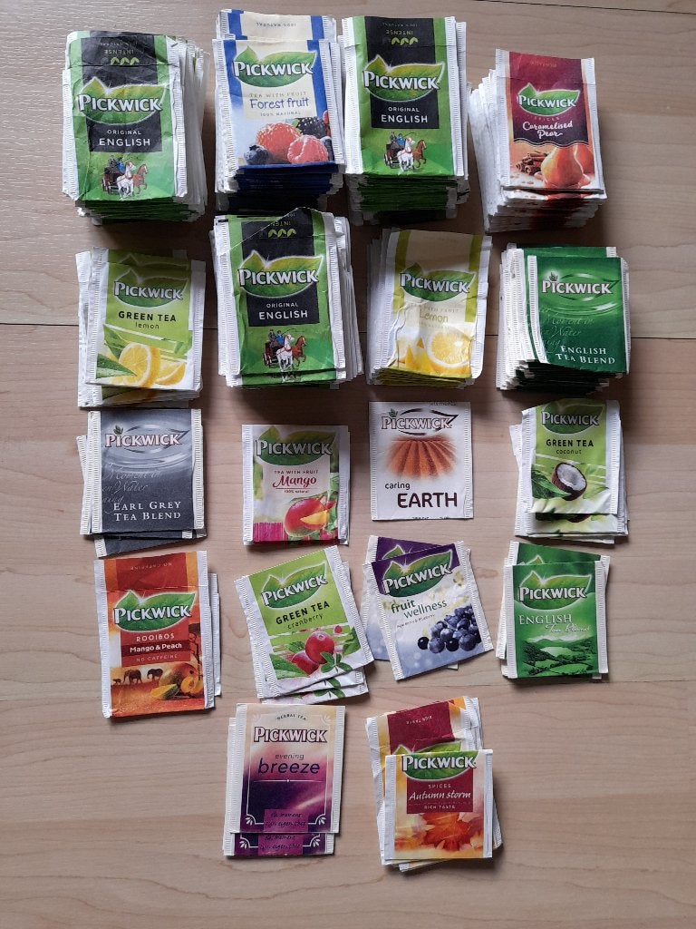 NIEUW 400 LEGE PICKWICK THEEZAKJES 16 soorten, Ophalen of Verzenden, Nieuw