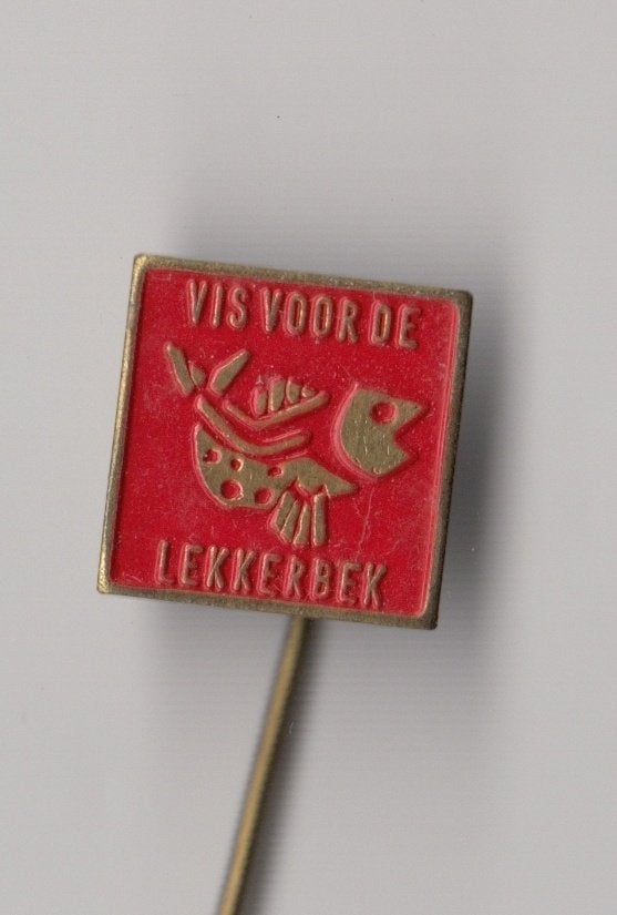 Lekkerbekje Vis speldje, Verzamelen, Speldjes, Pins en Buttons, Gebruikt, Niet vindbaar, Niet vindbaar, Speldje of Pin