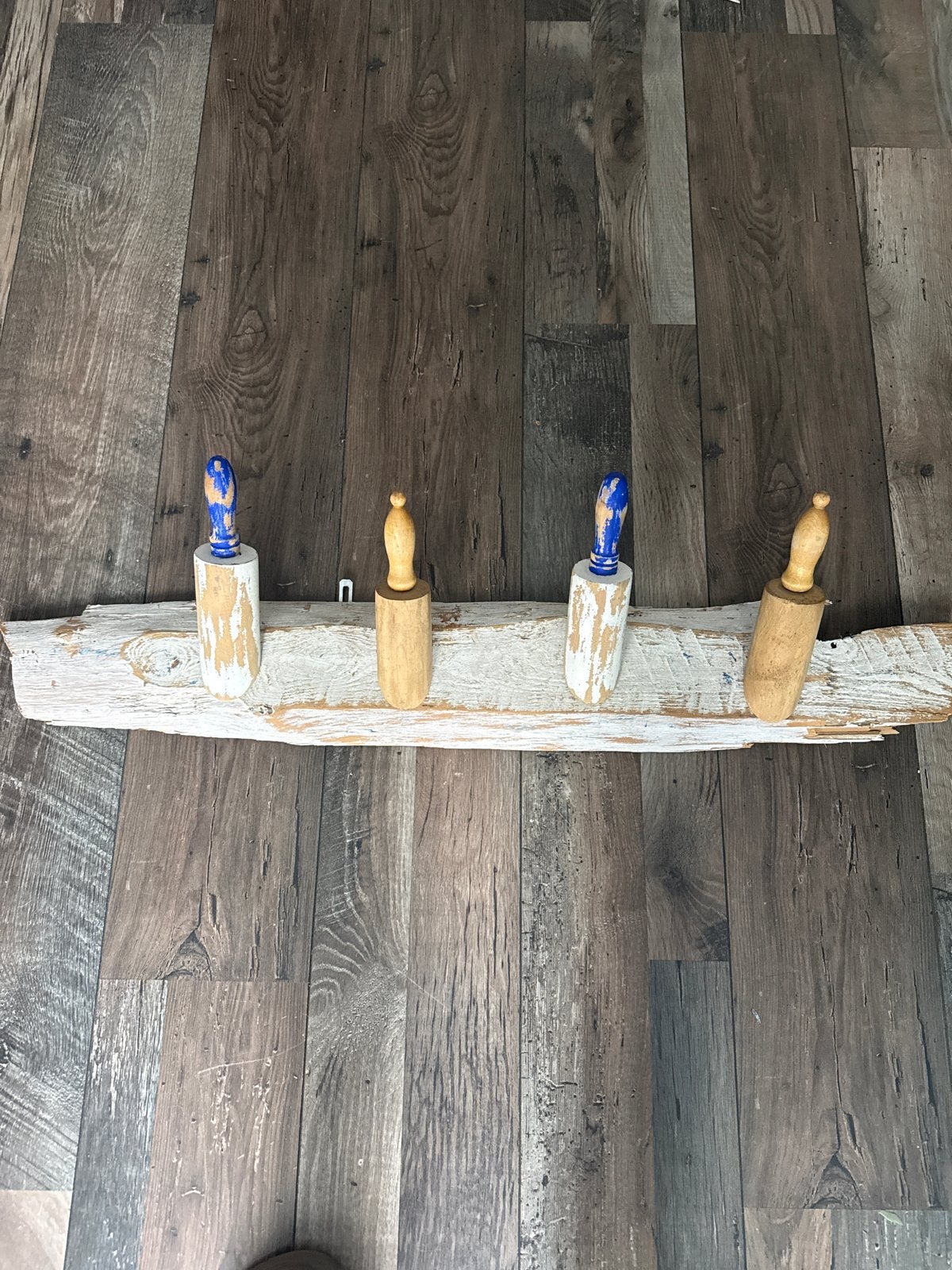 Unieke handgemaakte kapstok van gerecycled hout, Gebruikt, Minder dan 100 cm, Hout, Ophalen