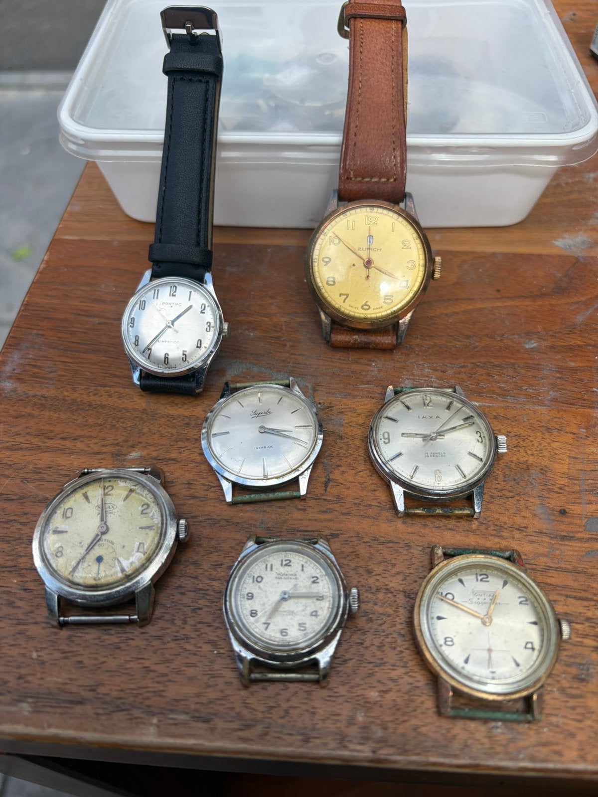 Lot vintage mechanische herenhorloges, Ophalen of Verzenden, Staal, Overige merken, 1960 of later