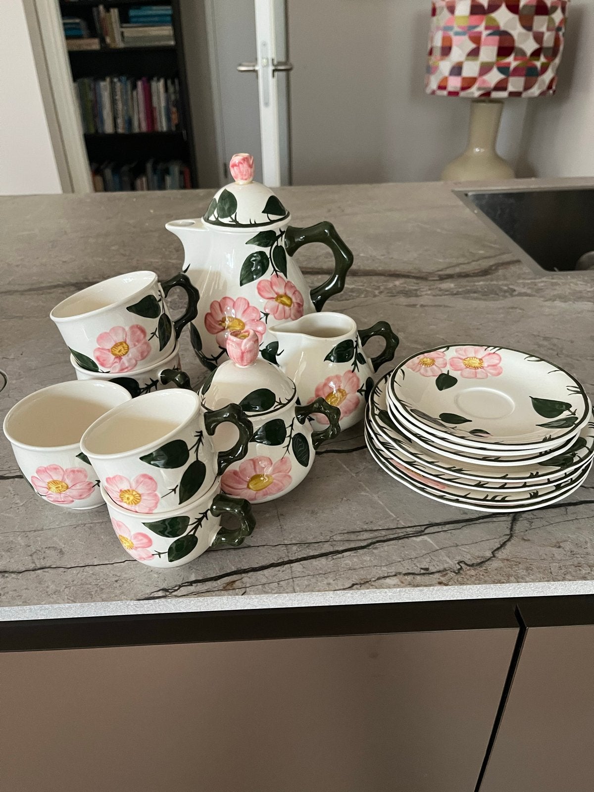 Villeroy & Boch Wild Rose theeservies - Vintage, Ophalen of Verzenden