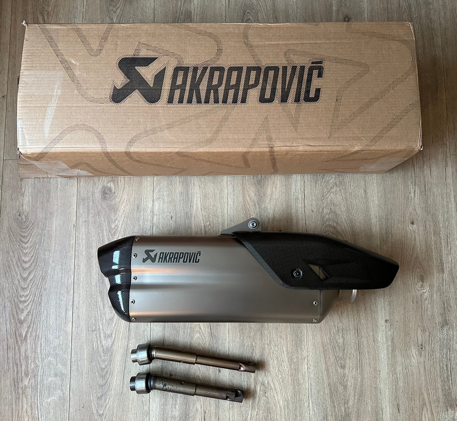 KTM 1290 Super Adventure R/S Akrapovic uitlaat demper, Motoren, Verzenden, Gebruikt