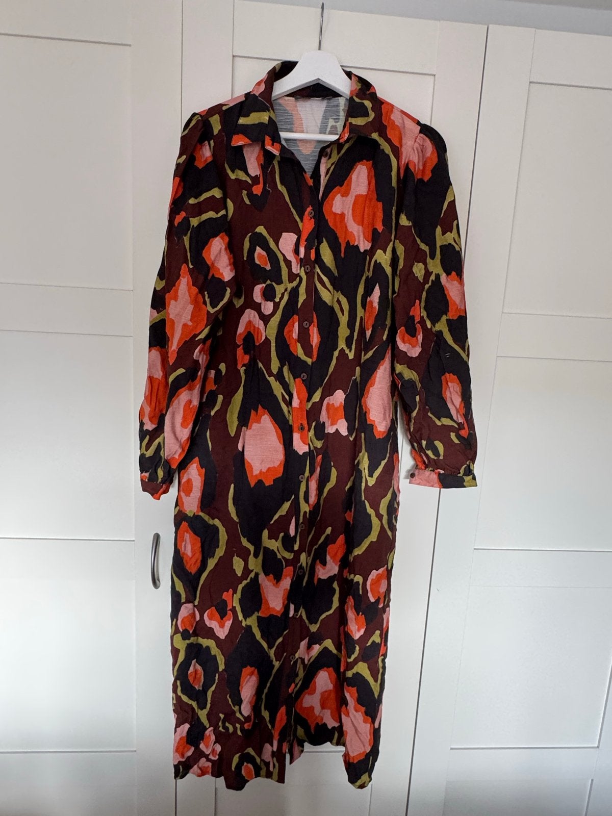 Geisha jurk met print - Maat S/36, Meerkleurig, Ophalen of Verzenden, Zo goed als nieuw, Maat 36 (S)