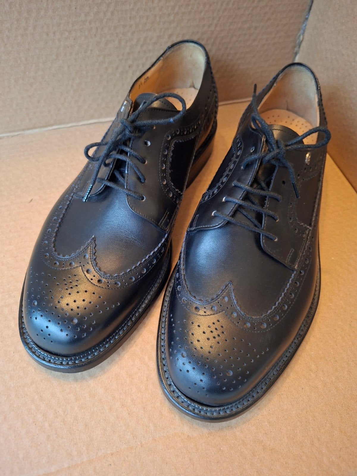 Greve kalfsleren schoenen, Ophalen, Zwart, Nieuw, Greve