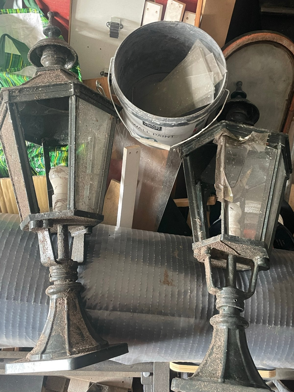 Twee Vintage Buitenlampen - Opknapper, Ophalen