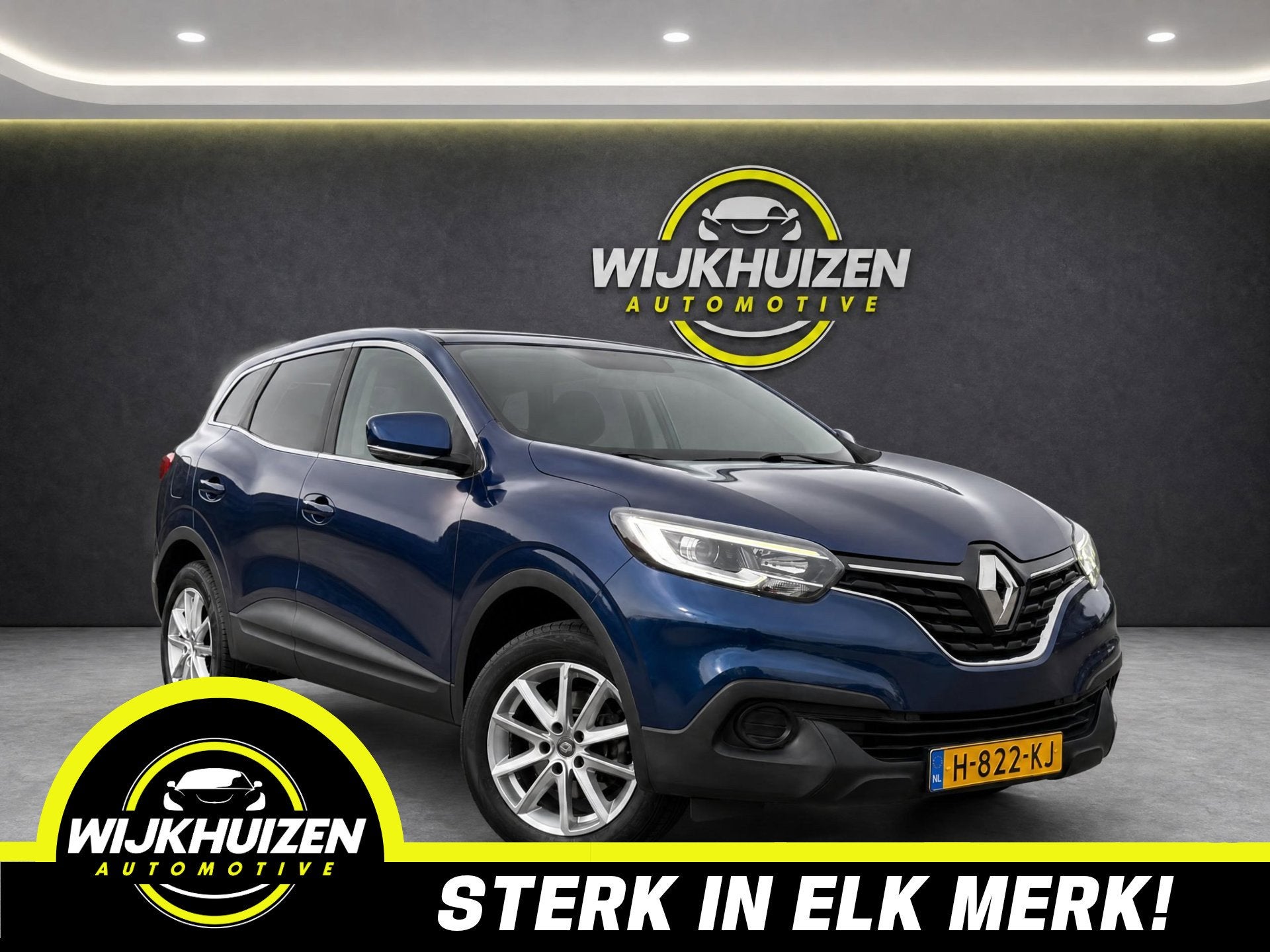 Renault Kadjar 1.2 TCe Intens met Climate ! Parkeersensoren, Kadjar, Stof, 4 cilinders, Blauw
