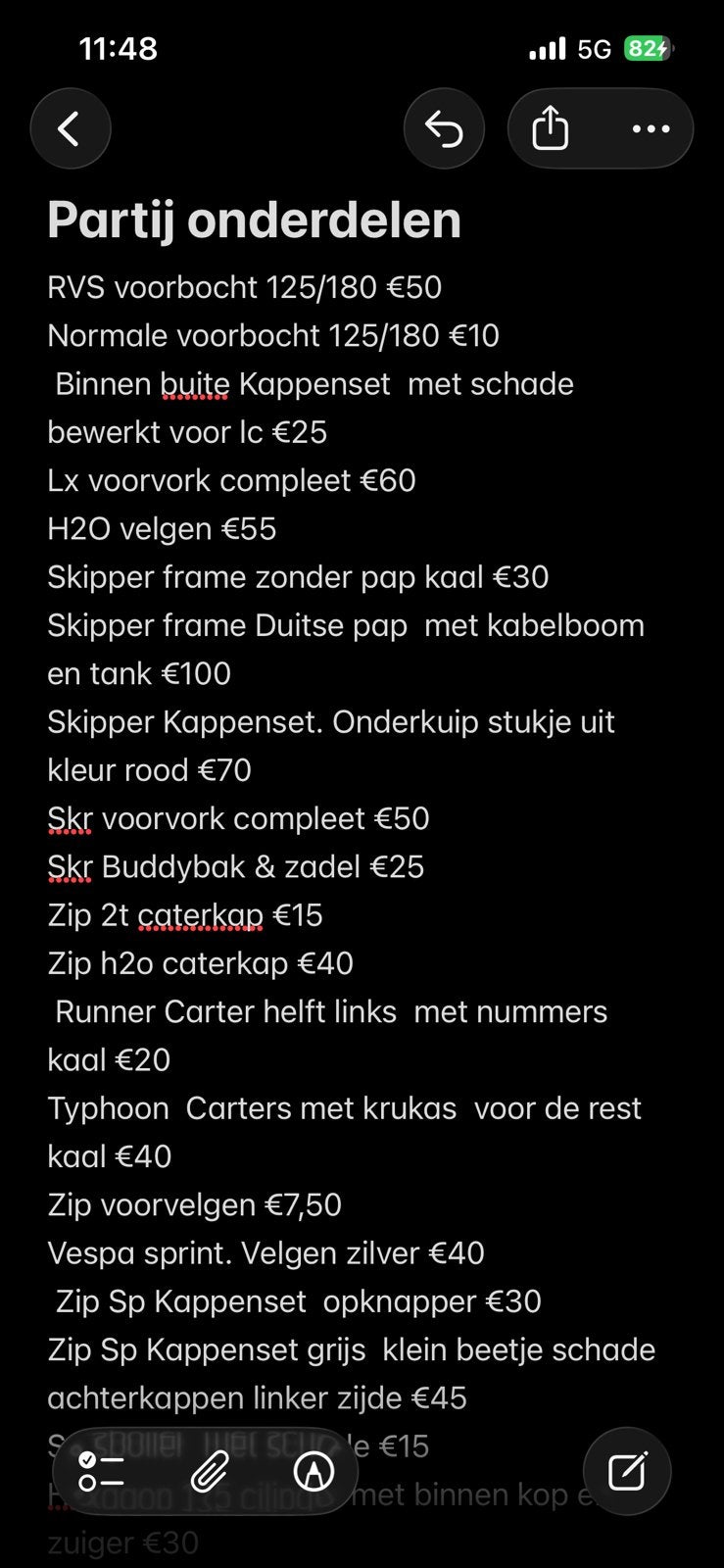 Partij onderdelen, Ophalen of Verzenden, Zo goed als nieuw, Piaggio