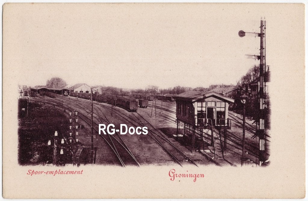 Ansichtkaart - Briefkaart Trein Spoor-emplacement Groningen, Ophalen of Verzenden, Voor 1920, Ongelopen, Groningen
