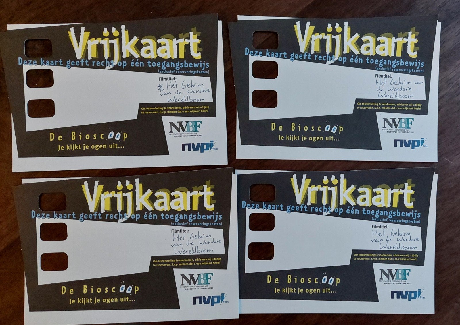 4x Het Geheim van de wondere Wereldboom bioscoop, Drie personen of meer, Niet van toepassing, Vrijkaartje specifieke film