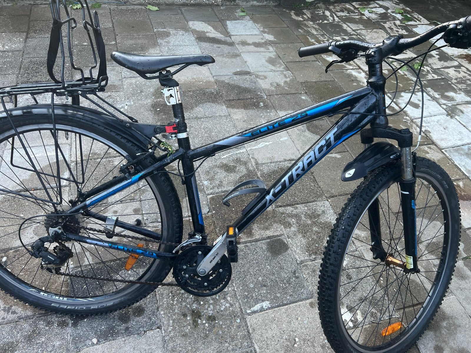 X-Tract Mountainbike 26 inch met bagagedrager, Fietsen en Brommers, Gebruikt, Hardtail, Heren, Schijfrem