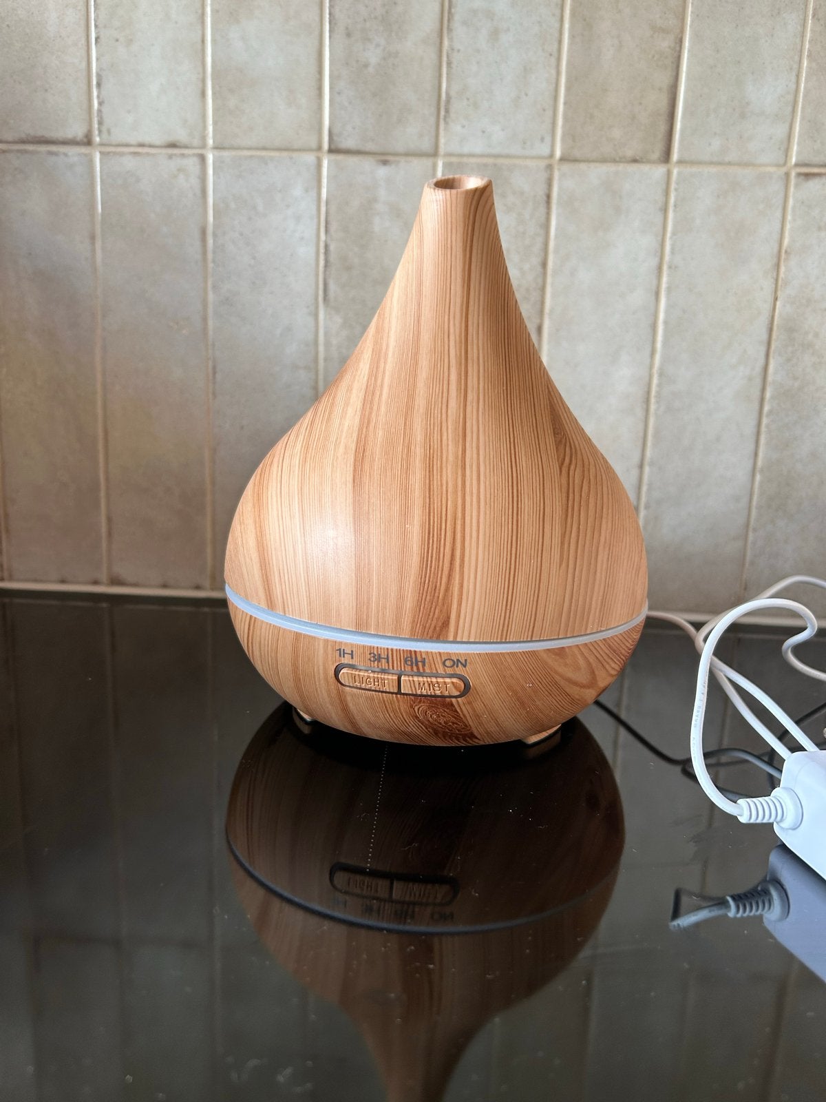 Aroma Diffuser Luchtbevochtiger Houtnerf, Ophalen of Verzenden, Zo goed als nieuw