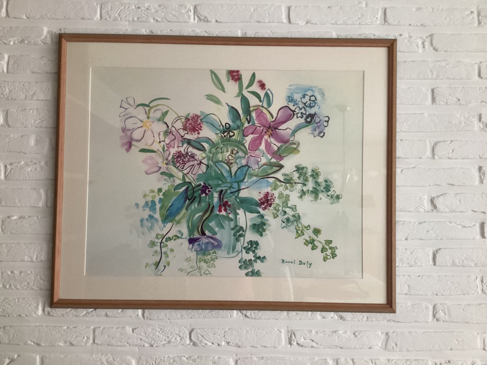 Litho Raoul Dufy in kader, Ophalen of Verzenden