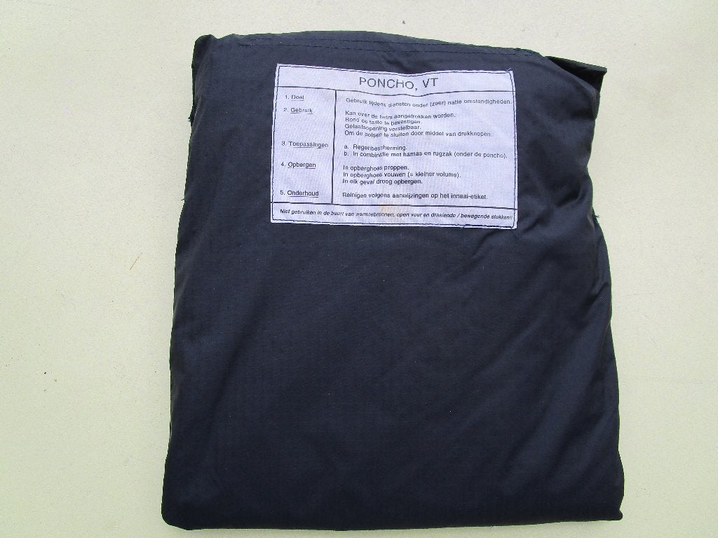 Veldtenue Poncho, defensieponcho, donkerblauw. Nieuw., Ophalen of Verzenden, Landmacht, Nederland, Kleding of Schoenen