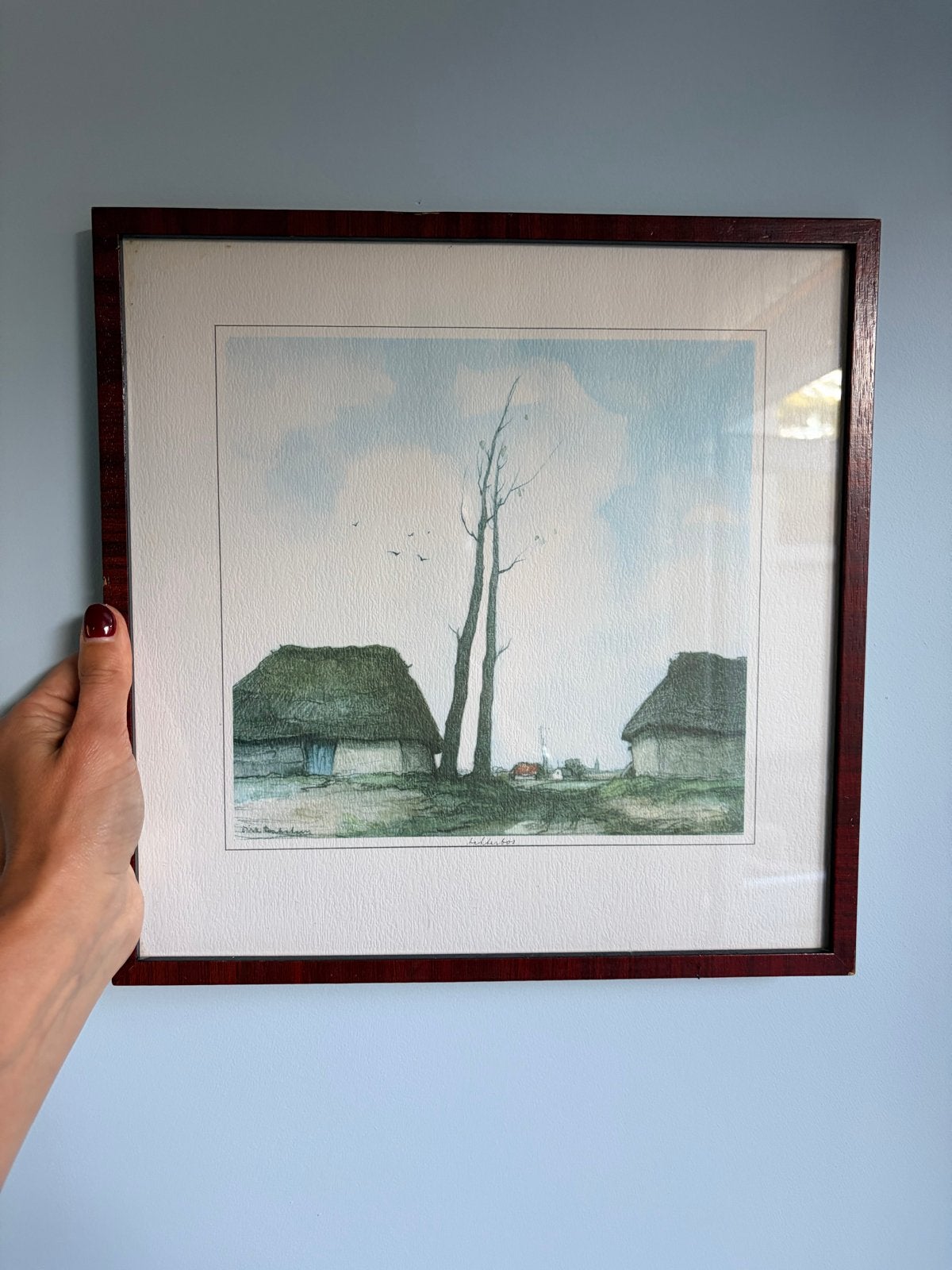 Dirk Baksteen - Achterbos (Ets), Antiek en Kunst, Ophalen, Ets, Gesigneerd, Landschap