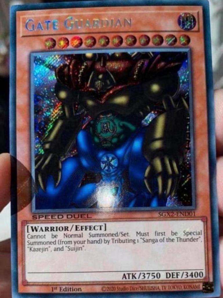 Yu-Gi-Oh! Gate Guardian SGX2 1st Edition Mint !, Ophalen of Verzenden, Zo goed als nieuw, Losse kaart, Foil