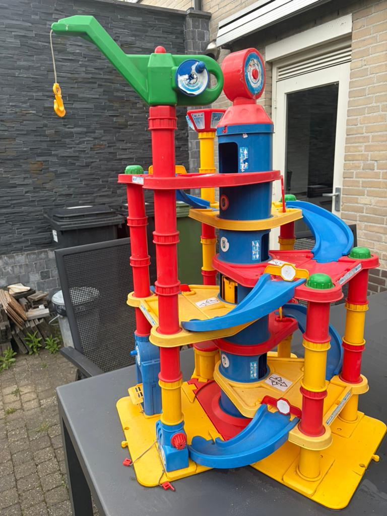W.P.R. Park Tower Garage Speelset met Kraan, Ophalen, Gebruikt, Jongen of Meisje