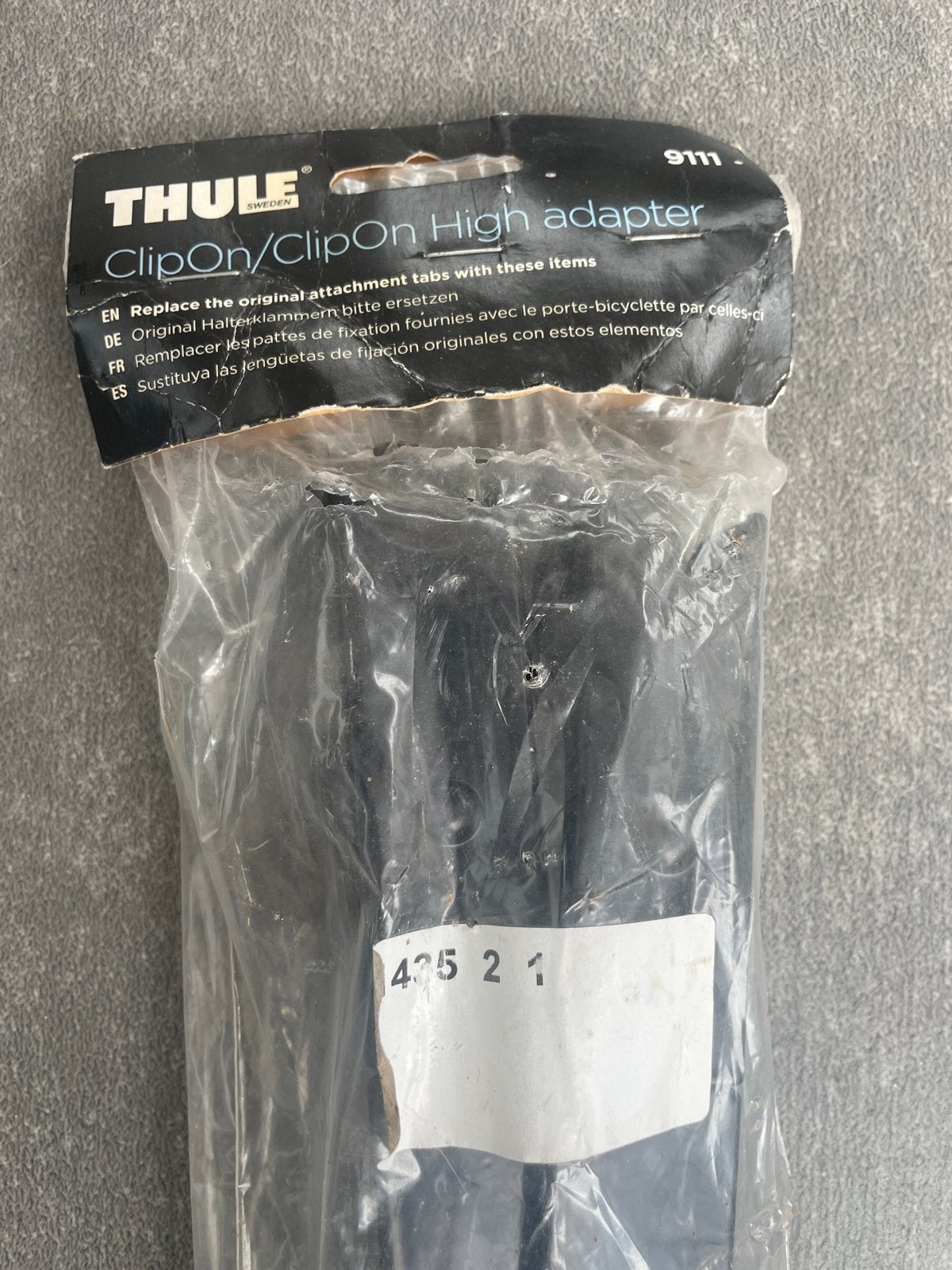 Thule ClipOn/ClipOn High adapter 9111 nieuw, Ophalen of Verzenden, Nieuw, Fietsendrager-accessoire