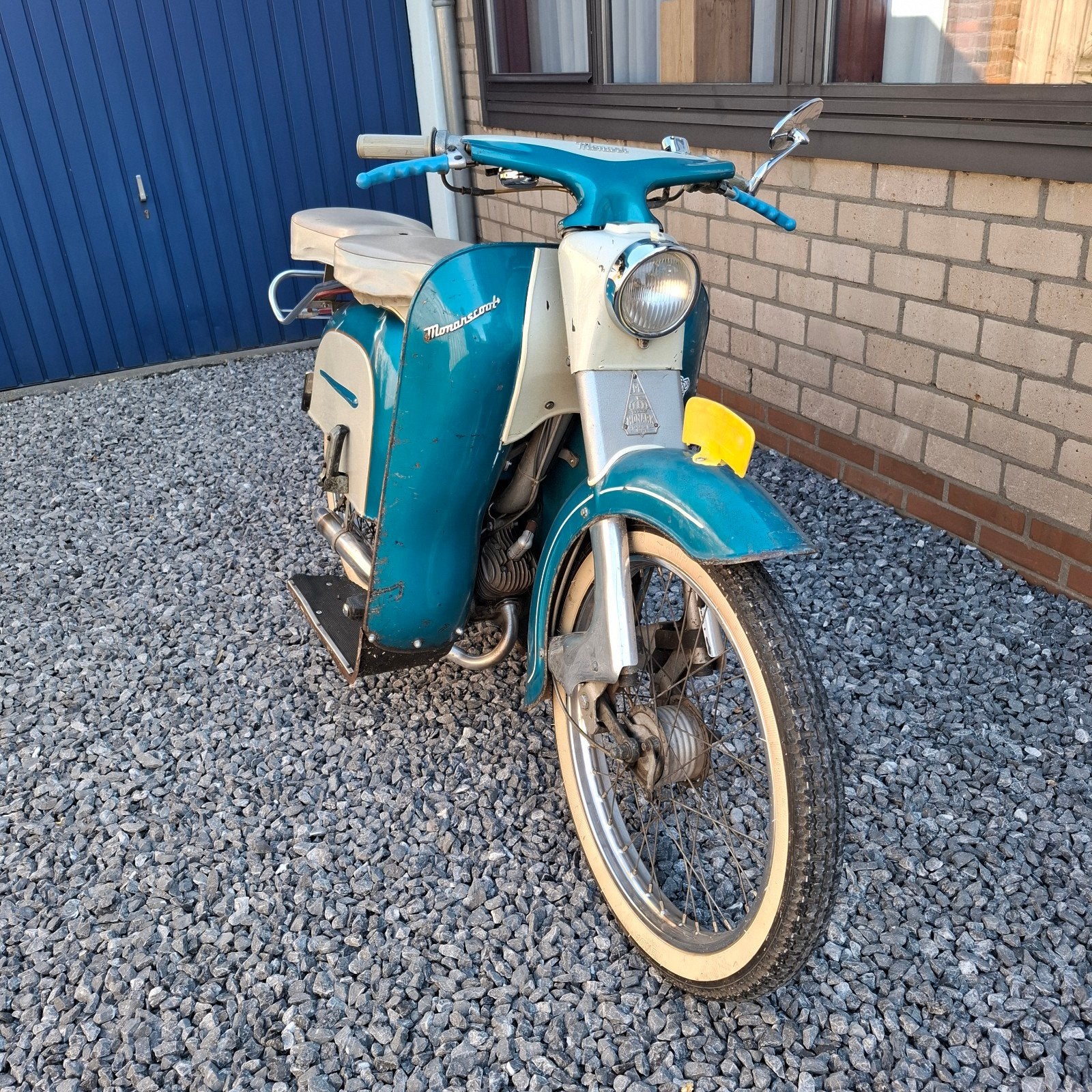 Orginele Monark Monarscoot 1960 bromfiets 2 hand versnelling, Maximaal 45 km/u, 49 cc, 2 versnellingen, Ophalen