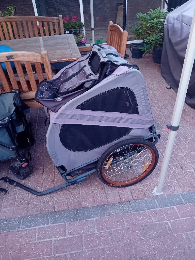 fietsenkar voor honden, Ophalen, Gebruikt, Opvouwbaar, Hondenkar