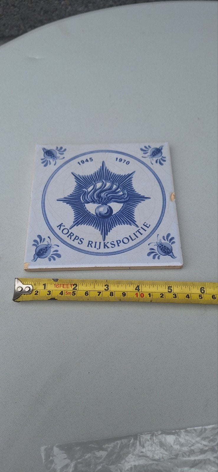 Rijkspolitie tegeltje (25.1), Verzamelen, ., Overige soorten, Ophalen of Verzenden, .