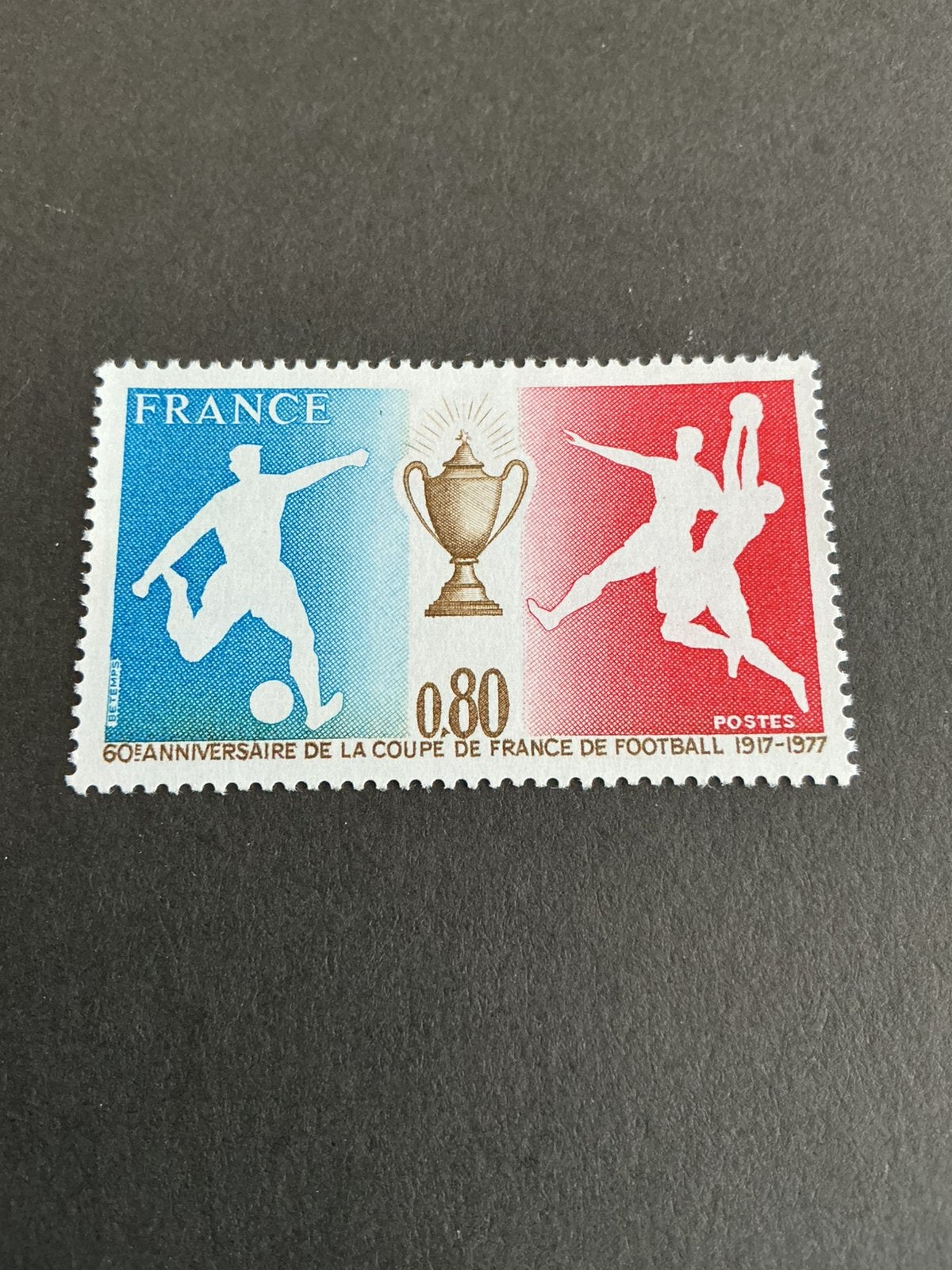 Frankrijk 1977:  Voetbal, Verzenden, Postfris