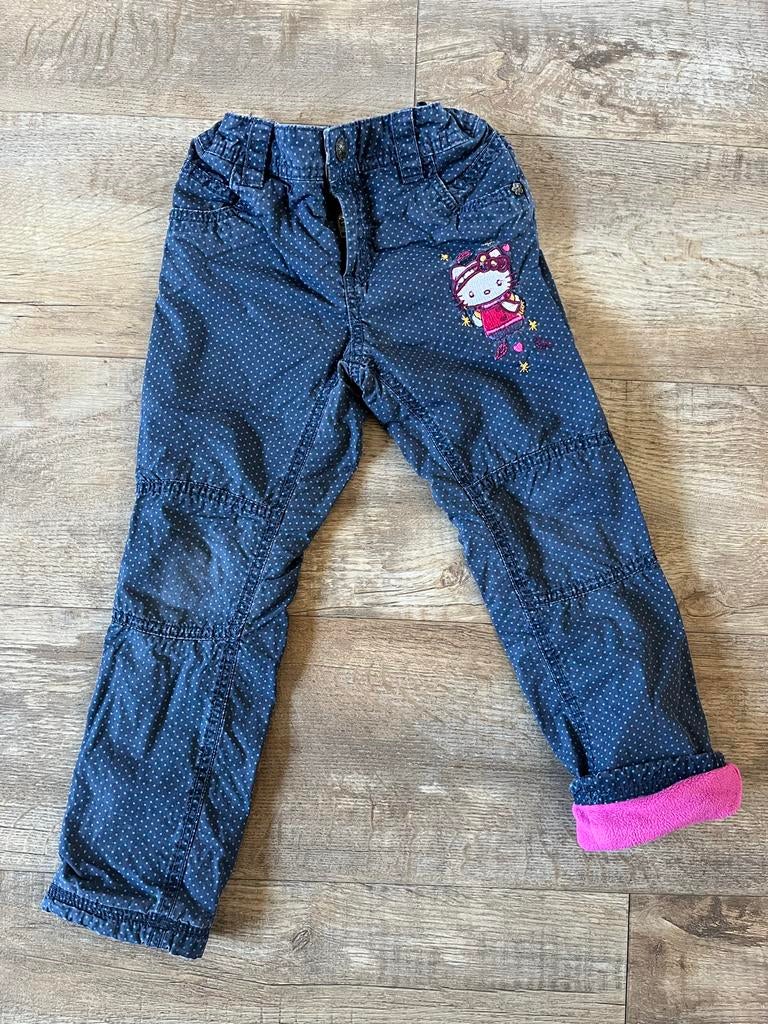 Hello Kitty thermobroek met fleece voering maat 110, Ophalen of Verzenden, Gebruikt, Meisje, Broek