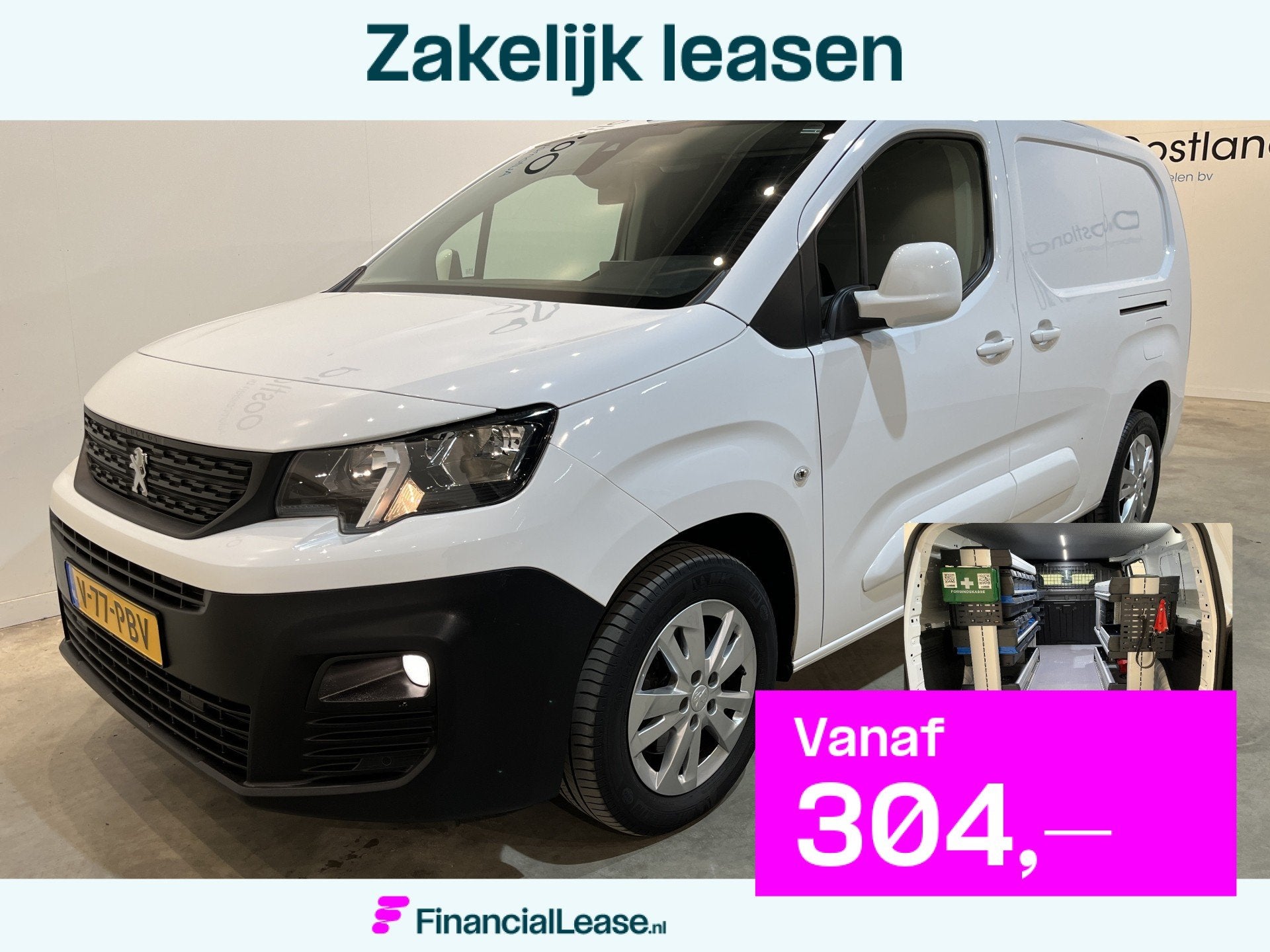 Peugeot Partner 1.5 BlueHDI Long 130 PK Automaat / Servicebu, Stof, Gebruikt, 4 cilinders, Met garantie (alle)