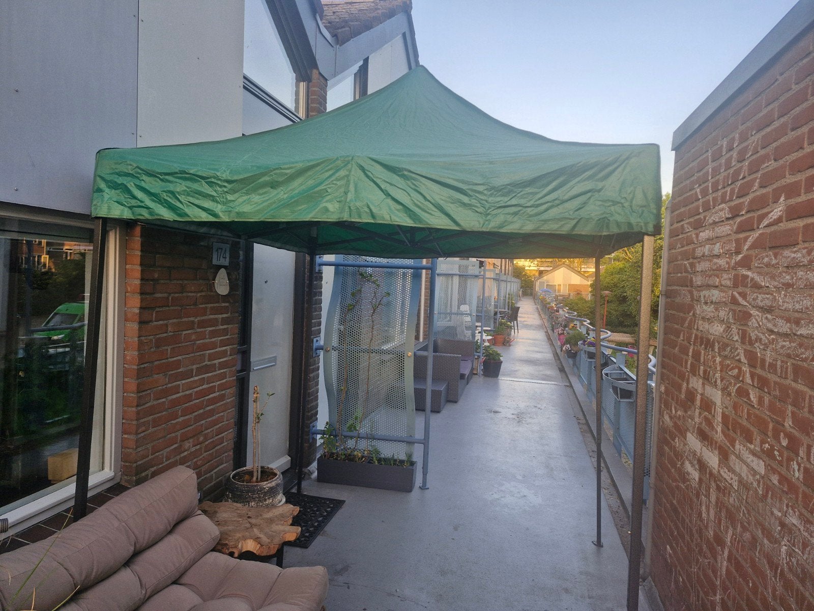 Easy Up Partytent 2x2 meter - Groen, Ophalen, Opvouwbaar, Partytent, Minder dan 4 meter