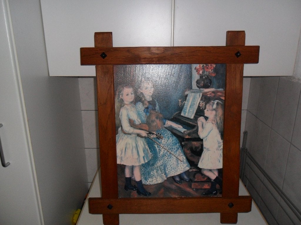 SCHILDERIJ IN HOUTEN LIJST, Ophalen, 50 – 75, Gebruikt, Schilderij