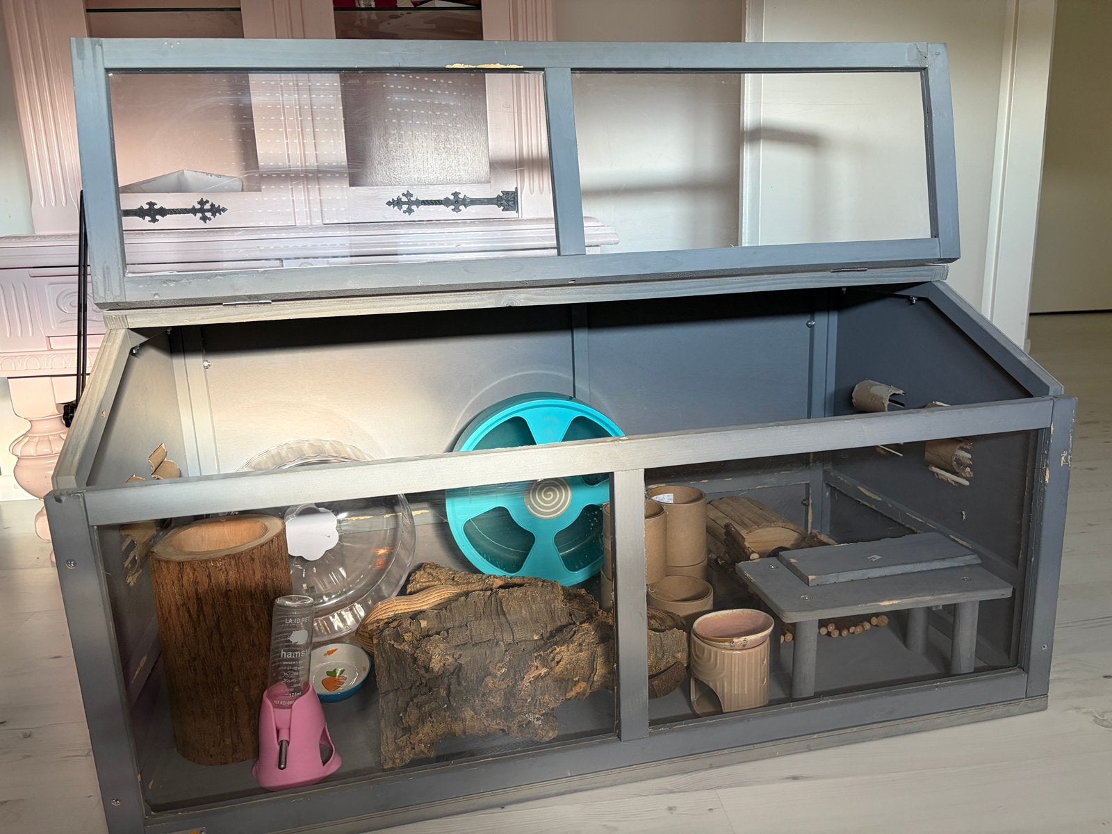 Hamsterkooi 100x50x50 incl. toebehoren, Kooi, Minder dan 75 cm, Zo goed als nieuw, Hamster