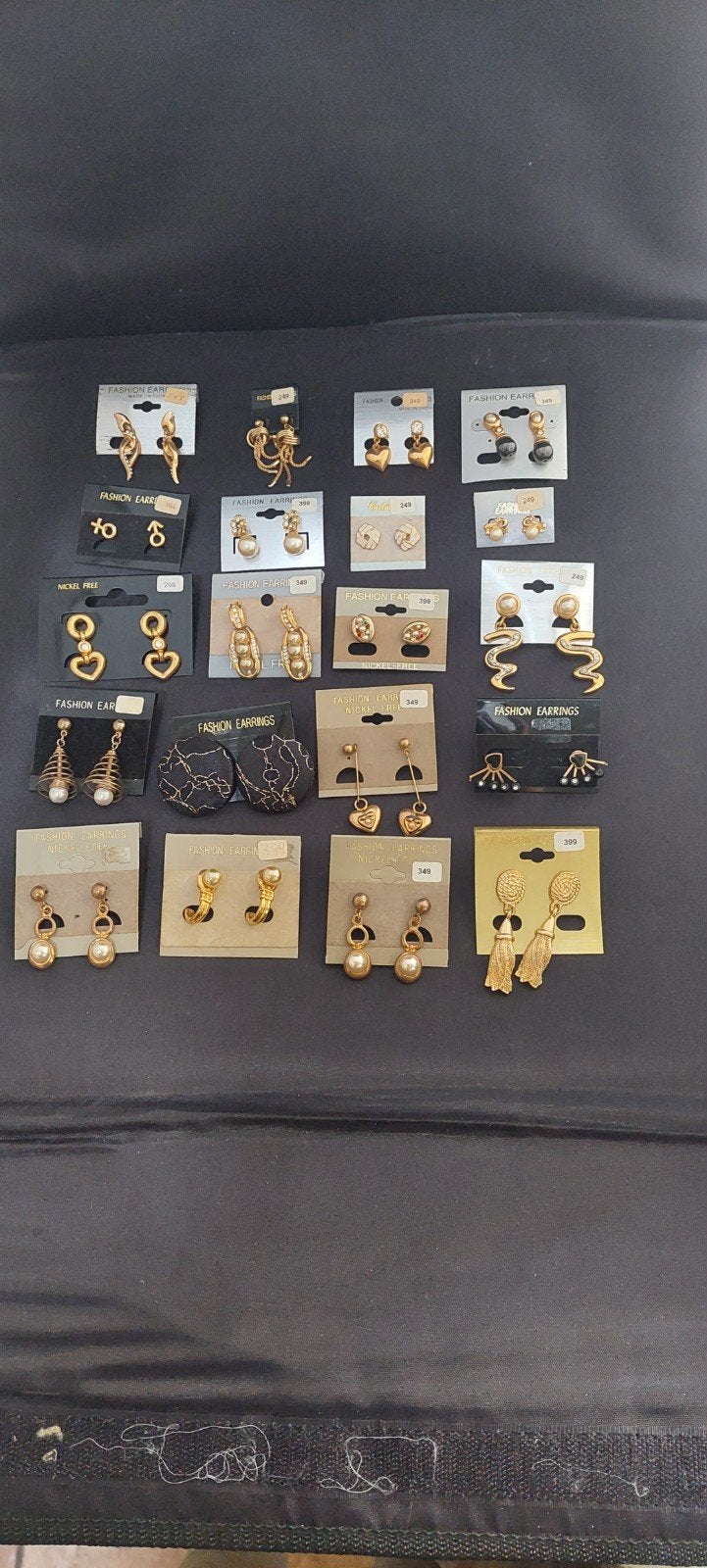 partij vintage oorbellen - diverse stijlen en materiale, Met kristal, Overige materialen, Gebruikt, Ophalen of Verzenden